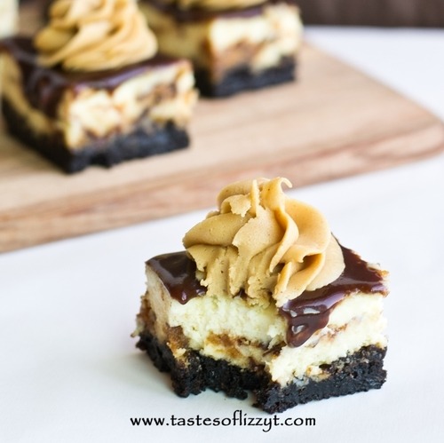 Reeses Butterfinger Cheesecake Bars