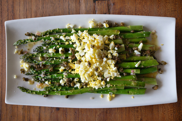 Roasted Asparagus with Egg and Fried Capers
