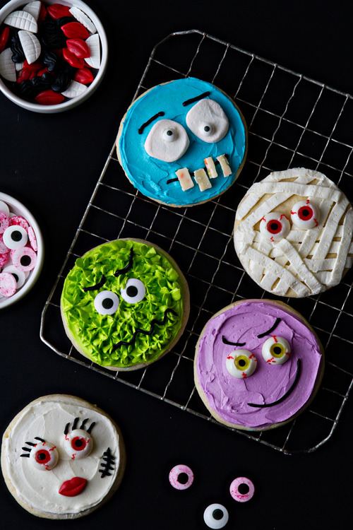 halloween monster cookies.