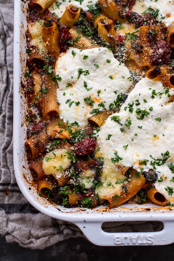 Sun-Dried Tomato and Spinach Pasta Bake