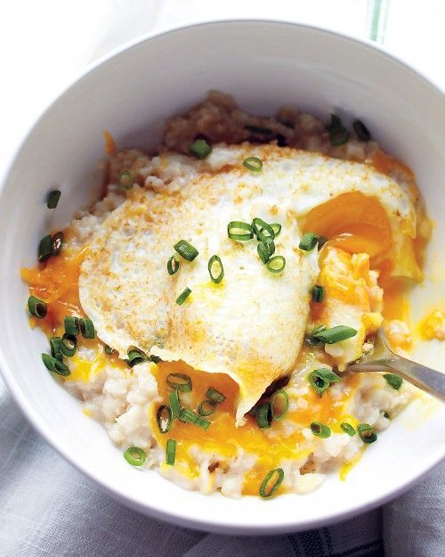 Savory Oatmeal with Soft-Cooked Eggs