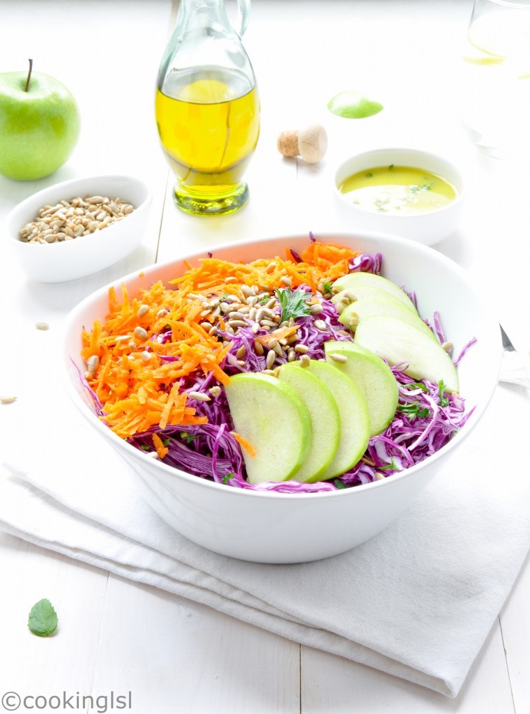 Purple Cabbage and Green Apple Salad