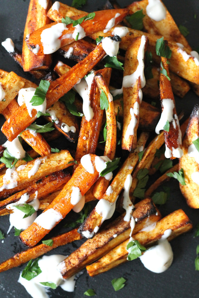 Carrot and parsnip fries