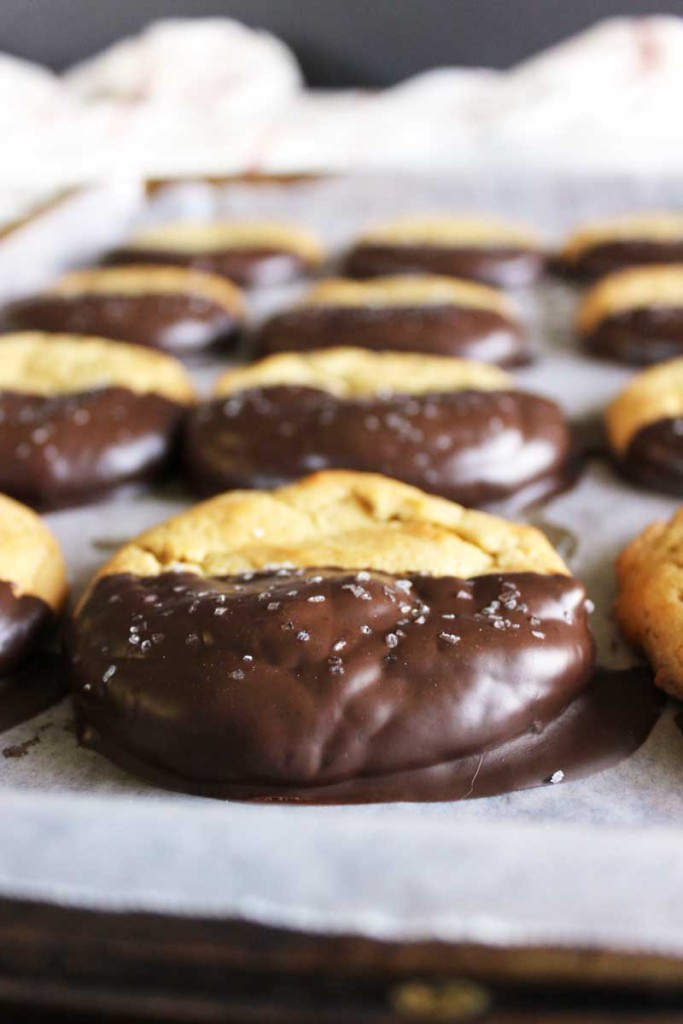 Salted Chocolate Peanut Butter Cookies
