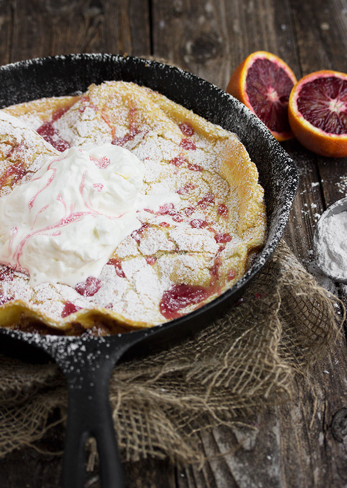 Dutch Baby with Blood Orange Syrup