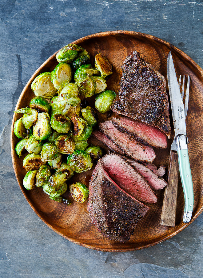 Cowboy Steaks and Brussels Sprouts