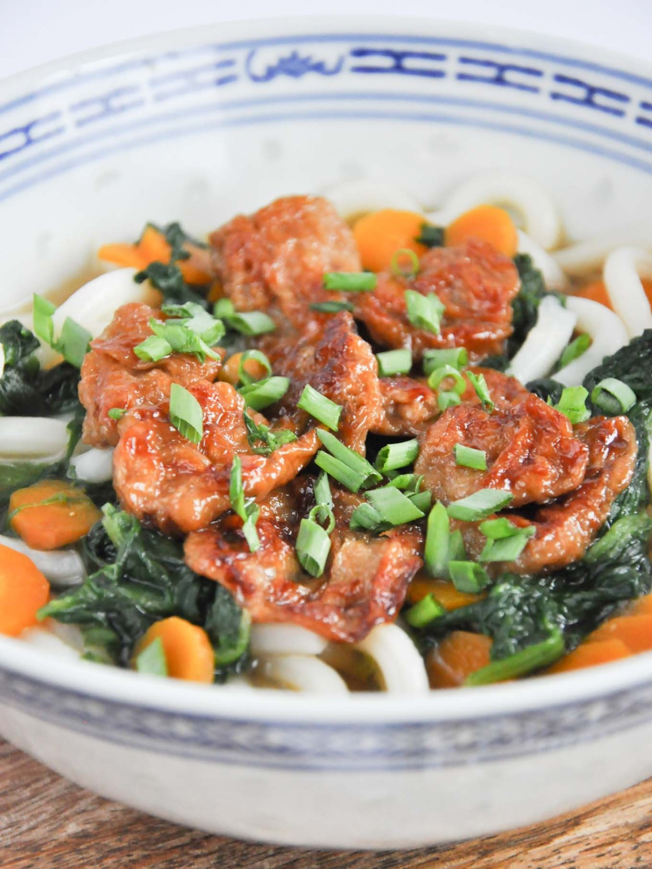 Miso Udon Noodle Soup with Mock Abalone