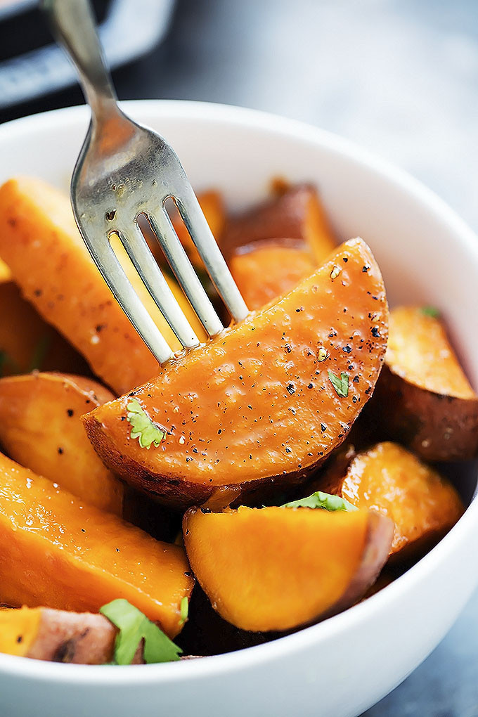 Candied maple sweet potatoes